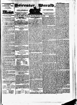 cover page of Leicester Herald published on November 30, 1831