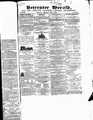 cover page of Leicester Herald published on July 6, 1839