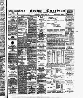 cover page of Crewe Guardian published on February 28, 1900