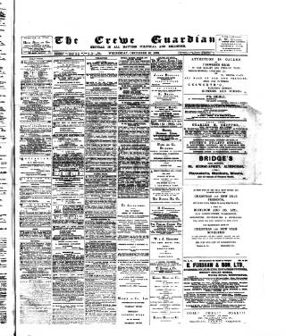 cover page of Crewe Guardian published on December 30, 1908