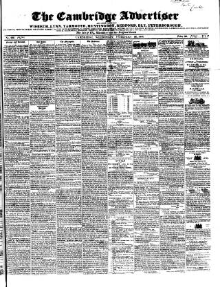 cover page of Cambridge General Advertiser published on February 28, 1844