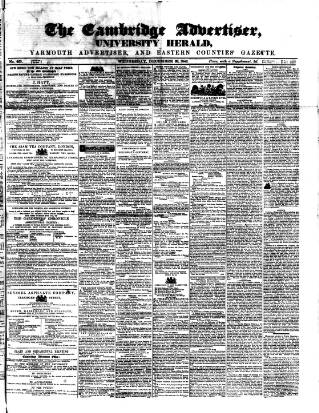 cover page of Cambridge General Advertiser published on December 30, 1846