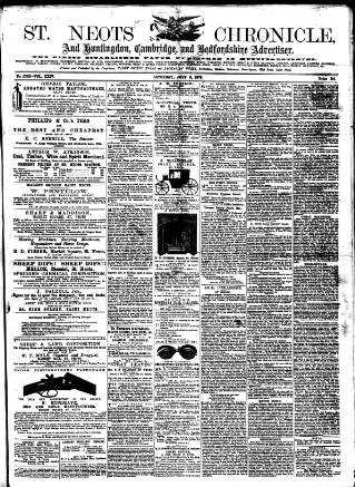 cover page of St. Neots Chronicle and Advertiser published on July 6, 1878