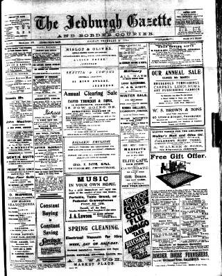 cover page of Jedburgh Gazette published on February 28, 1930