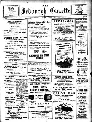 cover page of Jedburgh Gazette published on July 6, 1951
