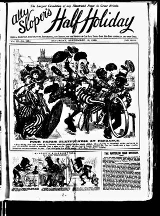 cover page of Ally Sloper's Half Holiday published on September 18, 1886