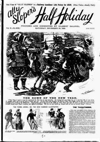 cover page of Ally Sloper's Half Holiday published on December 30, 1893