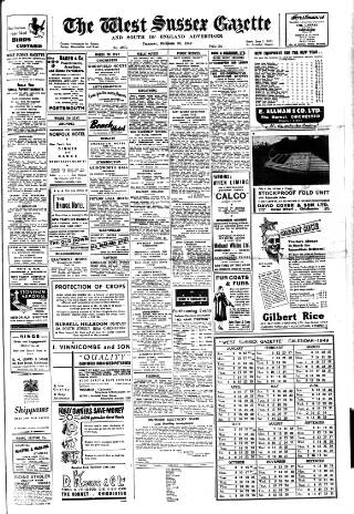 cover page of West Sussex Gazette published on December 30, 1948