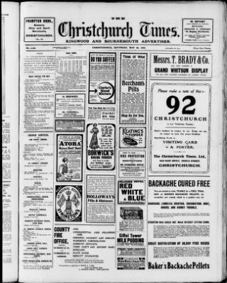 cover page of Christchurch Times published on May 29, 1915