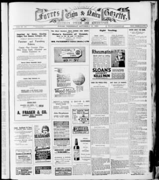 cover page of Forres Elgin and Nairn Gazette, Northern Review and Advertiser published on September 18, 1929