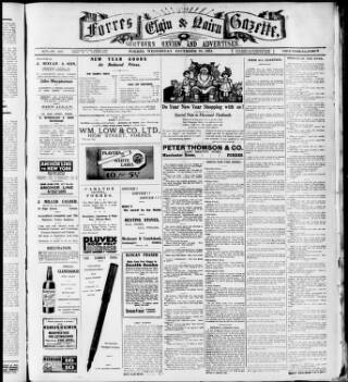 cover page of Forres Elgin and Nairn Gazette published on December 30, 1931