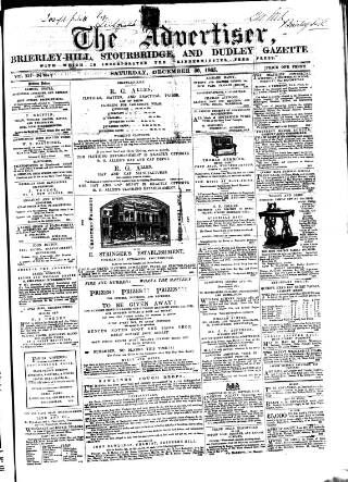 cover page of County Advertiser & Herald for Staffordshire and Worcestershire published on December 30, 1865