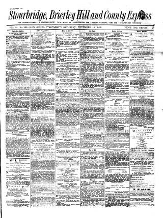 cover page of County Express published on November 15, 1890