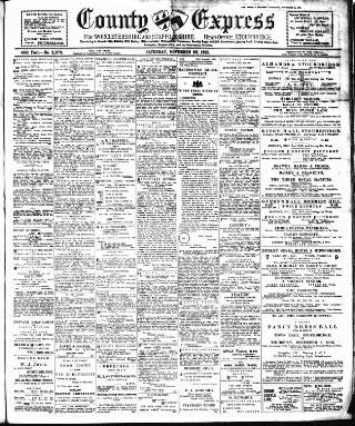 cover page of County Express published on November 30, 1912