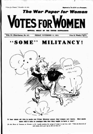 cover page of Votes for Women published on November 12, 1915