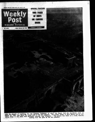 cover page of Birmingham Weekly Post published on February 28, 1958