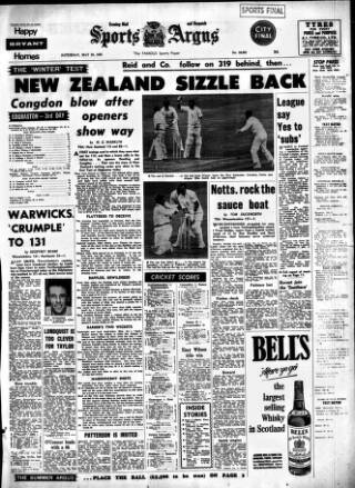 cover page of Sports Argus published on May 29, 1965