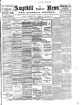 cover page of Ampthill & District News published on December 30, 1905