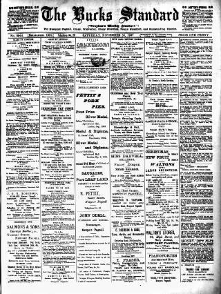 cover page of Bucks Standard published on November 30, 1907