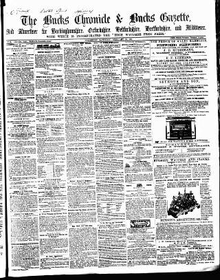 cover page of Bucks Chronicle and Bucks Gazette published on February 28, 1863