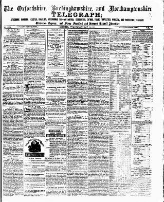 cover page of Oxfordshire Telegraph published on May 29, 1878