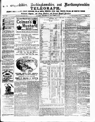 cover page of Oxfordshire Telegraph published on November 30, 1881