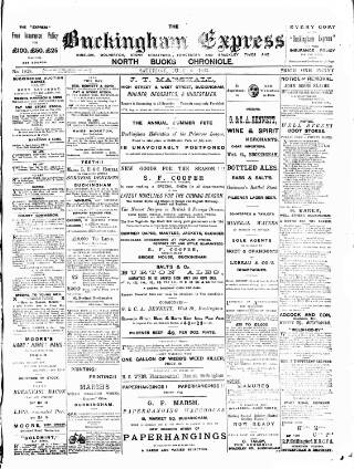 cover page of Buckingham Express published on July 6, 1895