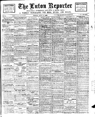 cover page of Luton Reporter published on July 6, 1906