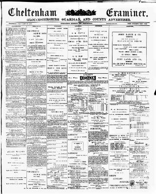 cover page of Cheltenham Examiner published on July 6, 1898