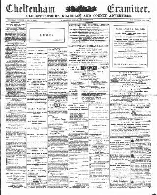 cover page of Cheltenham Examiner published on November 15, 1899