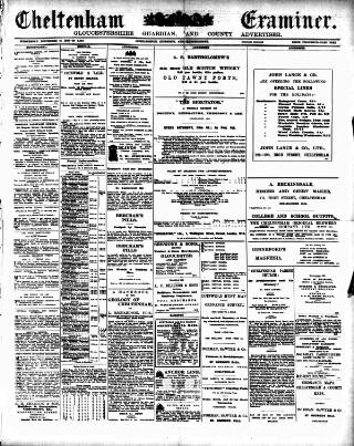 cover page of Cheltenham Examiner published on September 18, 1907