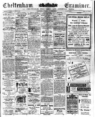 cover page of Cheltenham Examiner published on November 30, 1911