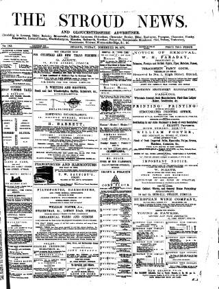 cover page of Stroud News and Gloucestershire Advertiser published on December 30, 1870