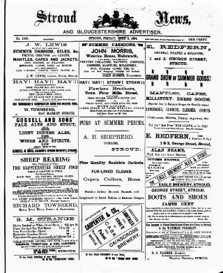 cover page of Stroud News and Gloucestershire Advertiser published on July 6, 1894