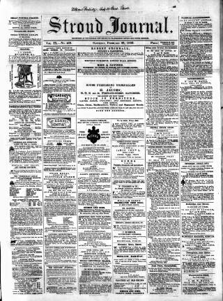 cover page of Stroud Journal published on February 28, 1863