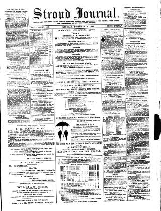 cover page of Stroud Journal published on November 15, 1873