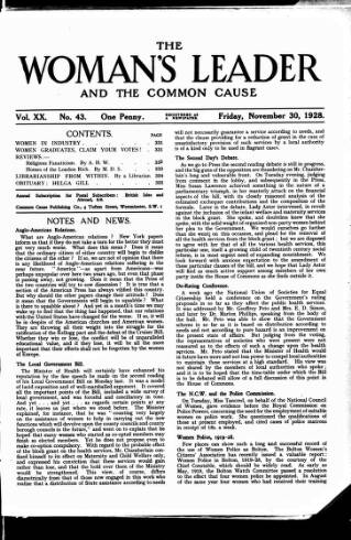 cover page of Common Cause published on November 30, 1928