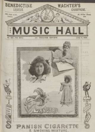 cover page of Music Hall and Theatre Review published on July 6, 1894