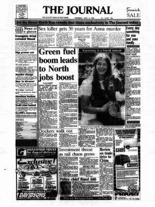 cover page of Newcastle Journal published on July 6, 1989