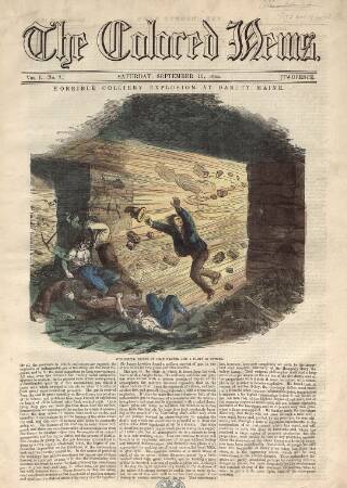 cover page of Colored News published on September 15, 1855