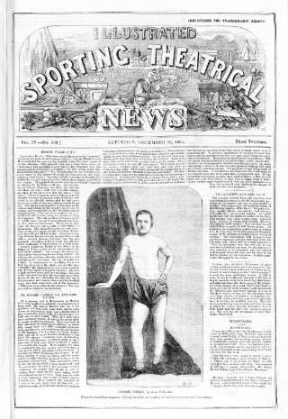 cover page of Illustrated Sporting News and Theatrical and Musical Review published on December 30, 1865