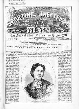 cover page of Illustrated Sporting News and Theatrical and Musical Review published on November 30, 1867