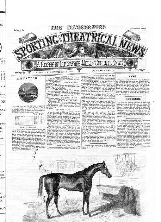 cover page of Illustrated Sporting News and Theatrical and Musical Review published on September 18, 1869
