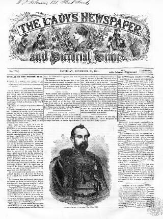 cover page of Lady's Newspaper and Pictorial Times published on November 30, 1861