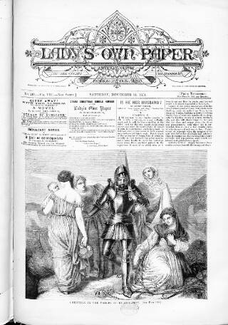 cover page of Lady's Own Paper published on November 18, 1871