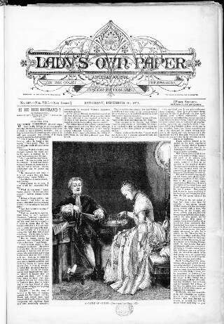 cover page of Lady's Own Paper published on December 30, 1871