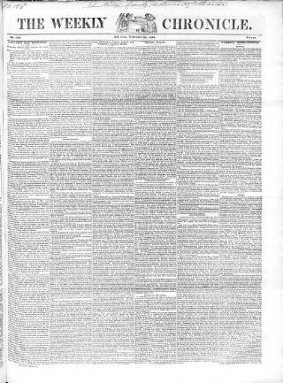 cover page of Weekly Chronicle (London) published on November 30, 1844