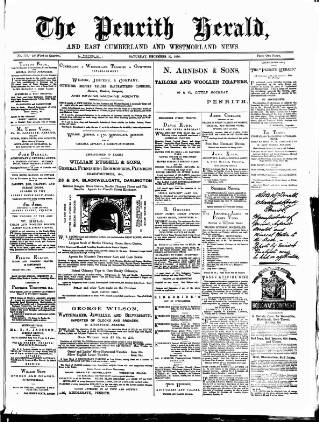 cover page of Cumberland & Westmorland Herald published on December 30, 1876