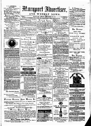cover page of Maryport Advertiser published on September 18, 1874