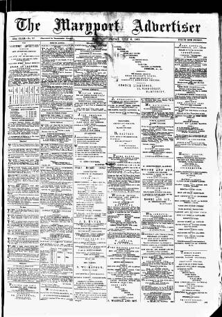 cover page of Maryport Advertiser published on July 6, 1883